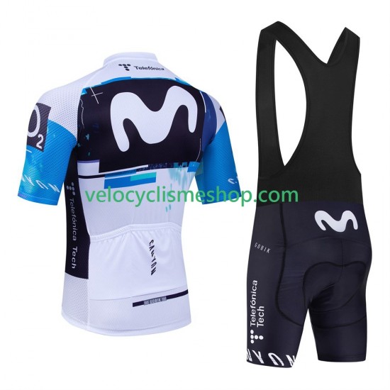 Tenue Maillot + Cuissard à Bretelles equipe pro movistar 2025 Hommes