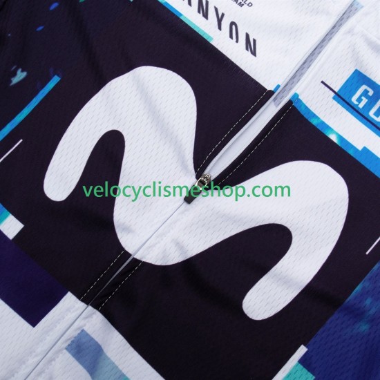 Tenue Maillot + Cuissard à Bretelles equipe pro movistar 2025 Hommes
