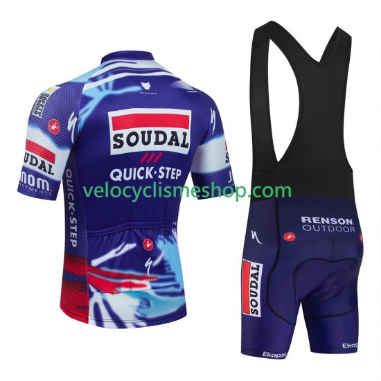 Tenue Maillot + Cuissard à Bretelles equipe pro soudal quick step 2025 Hommes