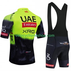 Tenue Maillot + Cuissard à Bretelles equipe pro uae team emirates 2025 fluo Hommes