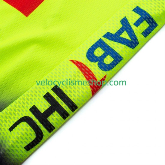 Tenue Maillot + Cuissard à Bretelles equipe pro uae team emirates 2025 fluo Hommes