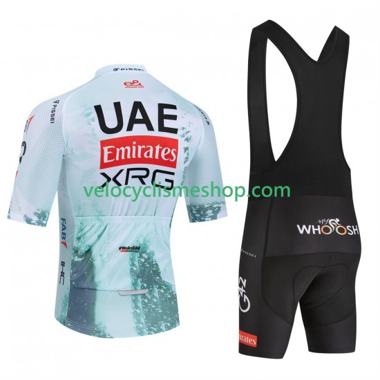 Tenue Maillot + Cuissard à Bretelles equipe pro uae team emirates xrg tdf editon race 2025 Hommes