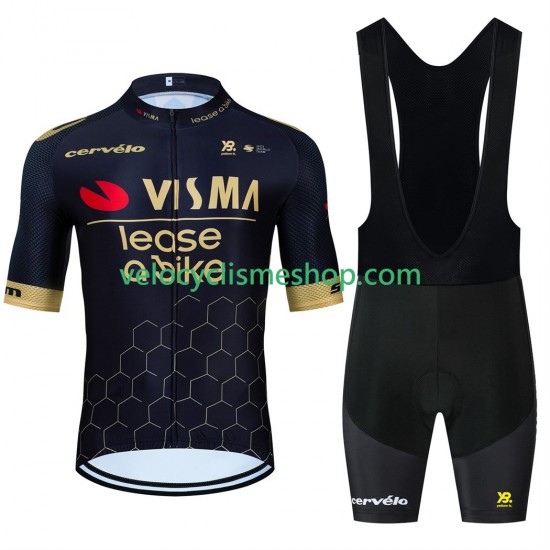 Tenue Maillot + Cuissard à Bretelles equipe pro visma lease a bike 2025 Hommes N001