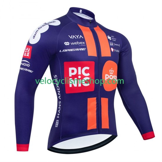 Maillot Cyclisme Manches Longues equipe pro picnic postnl 2025 Hommes