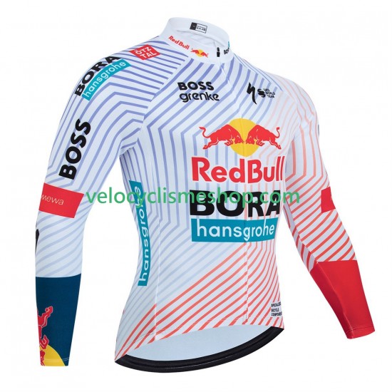 Maillot Cyclisme Manches Longues equipe pro red bull bora hansgrohe tour de france 2025 Hommes