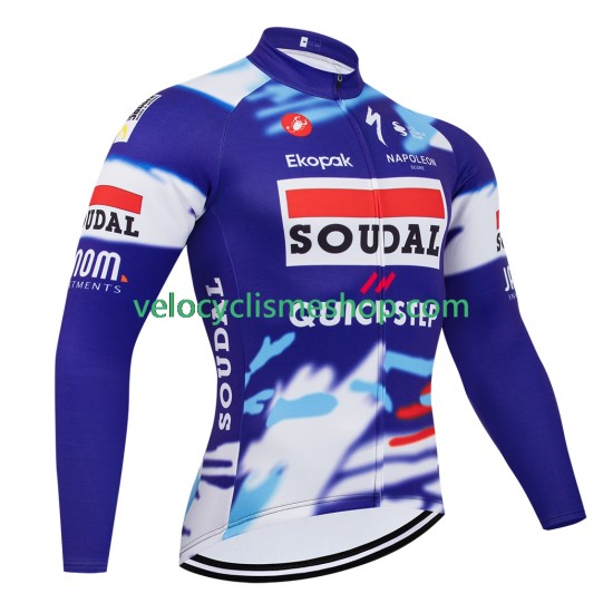 Maillot Cyclisme Manches Longues equipe pro soudal quick step 2025 Hommes