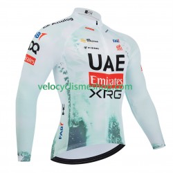 Maillot Cyclisme Manches Longues equipe pro uae team emirates xrg tdf editon race 2025 Hommes