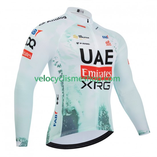Maillot Cyclisme Manches Longues equipe pro uae team emirates xrg tdf editon race 2025 Hommes