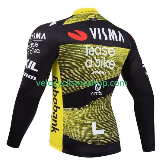 Maillot Cyclisme Manches Longues equipe pro visma lease a bike tour de france 2025 Hommes