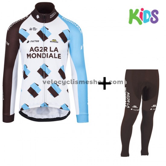 Tenue Maillot M/L + Collant Long 2017 AG2R La Mondiale Enfant M001