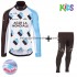 Tenue Maillot M/L + Collant Long 2017 AG2R La Mondiale Enfant Hiver Thermal Fleece M001