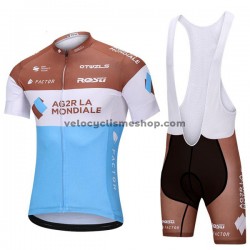 Tenue Maillot + Cuissard à Bretelles 2018 AG2R La Mondiale M001