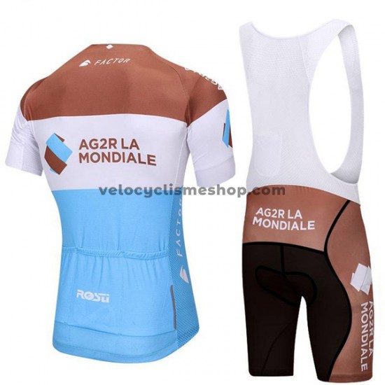 Tenue Maillot + Cuissard à Bretelles 2018 AG2R La Mondiale M001