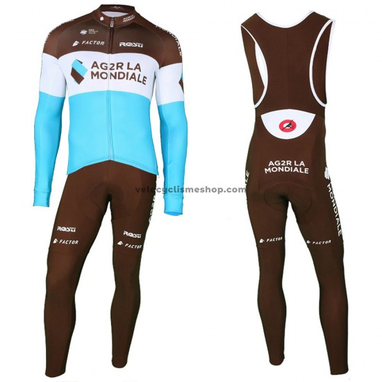 Tenue Maillot M/L + Collant à Bretelles 2018 AG2R La Mondiale M002
