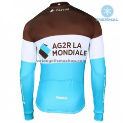 Maillot Cyclisme 2018 AG2R La Mondiale Hiver Thermal Fleece M002