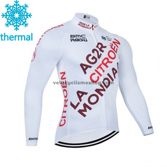 Maillot Cyclisme 2021 AG2R Citroen Team Hiver Thermal Fleece M001