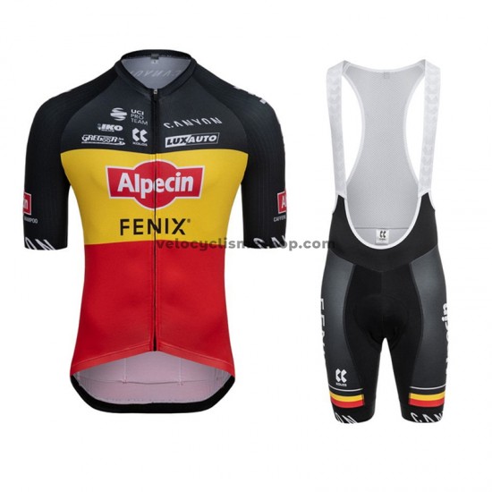 Tenue Maillot + Cuissard à Bretelles 2021 Alpecin–Fenix M001