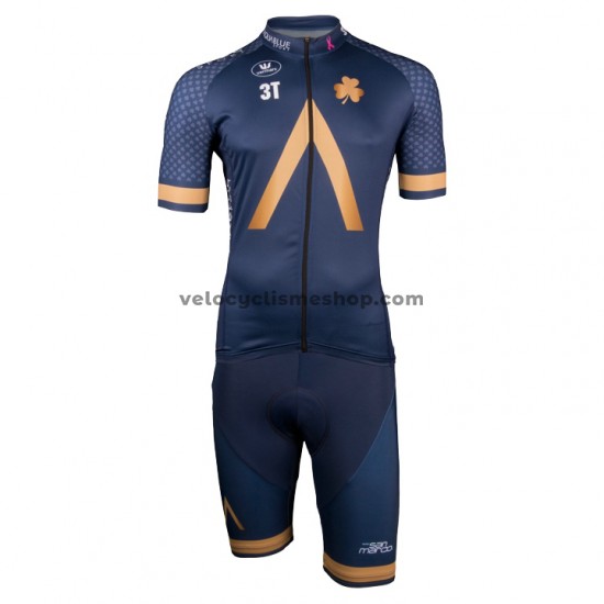 Tenue Maillot + Cuissard à Bretelles 2018 Aqua Blue Sport M001