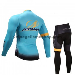 Tenue Maillot M/L + Collant Long 2017 Astana Pro Team Enfant M001