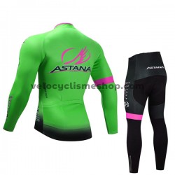 Tenue Maillot M/L + Collant Long 2017 Astana Pro Team Enfant M002