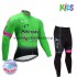 Tenue Maillot M/L + Collant Long 2017 Astana Pro Team Enfant Hiver Thermal Fleece M002