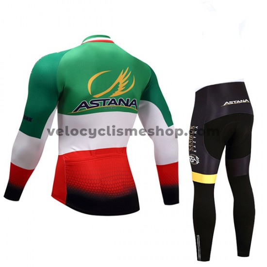 Tenue Maillot M/L + Collant Long 2017 Astana Pro Team Enfant M004