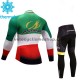 Tenue Maillot M/L + Collant Long 2017 Astana Pro Team Enfant Hiver Thermal Fleece M004