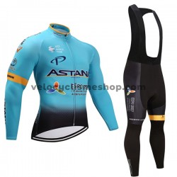 Tenue Maillot M/L + Collant à Bretelles 2017 Astana Pro Team M001