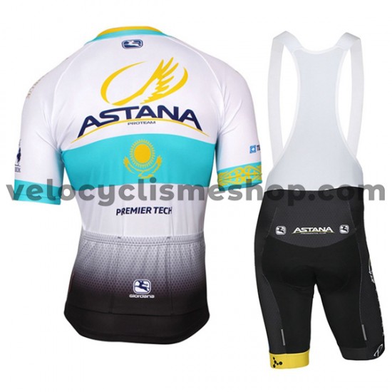 Tenue Maillot + Cuissard à Bretelles 2017 Astana Pro Team M002