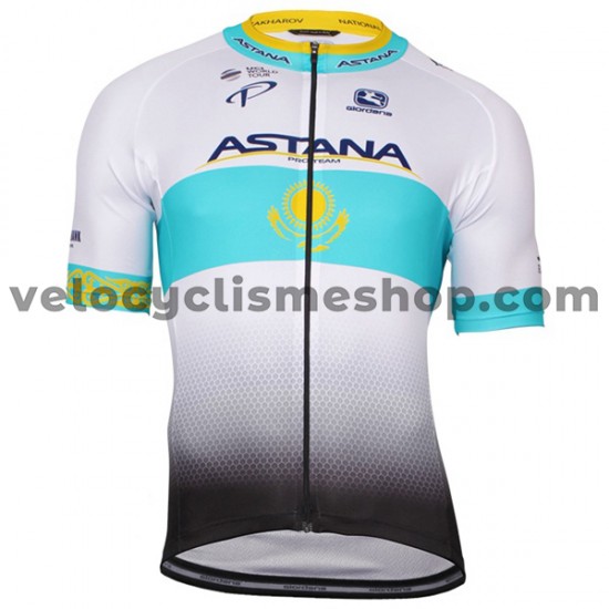 Tenue Maillot + Cuissard à Bretelles 2017 Astana Pro Team M002