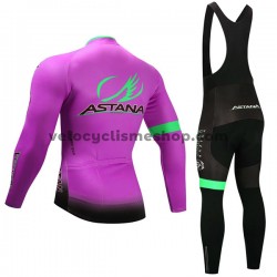 Tenue Maillot M/L + Collant à Bretelles 2017 Astana Pro Team M003