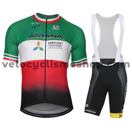 Tenue Maillot + Cuissard à Bretelles 2017 Astana Pro Team Femmes M004