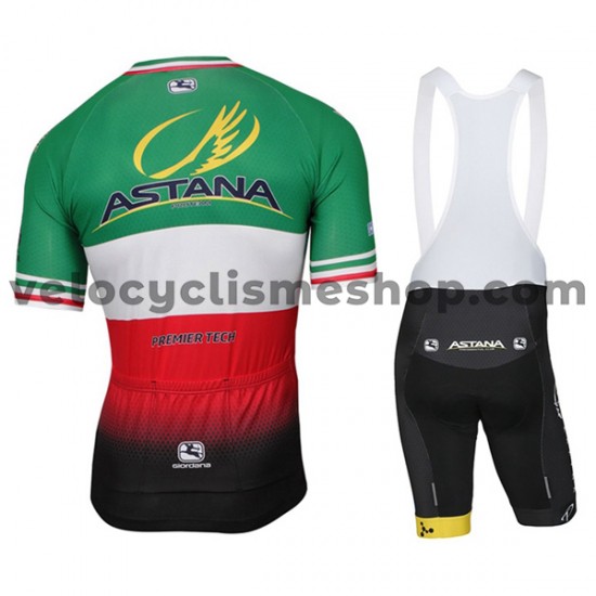 Tenue Maillot + Cuissard à Bretelles 2017 Astana Pro Team M005