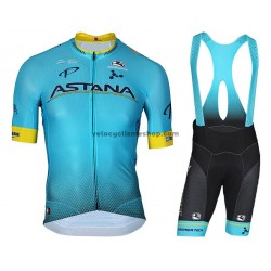 Tenue Maillot + Cuissard à Bretelles 2018 Astana Pro Team M001