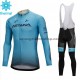 Tenue Maillot M/L + Collant à Bretelles 2018 Astana Pro Team Hiver Thermal Fleece M001