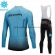 Tenue Maillot M/L + Collant à Bretelles 2018 Astana Pro Team Hiver Thermal Fleece M001