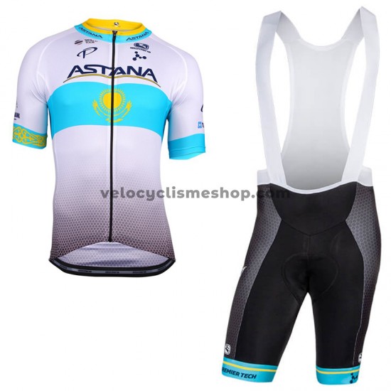 Tenue Maillot + Cuissard à Bretelles 2018 Astana Pro Team M002