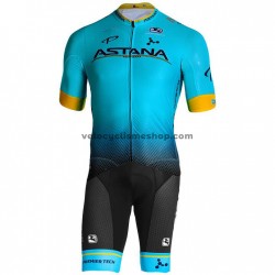 Tenue Maillot + Cuissard à Bretelles 2019 Astana Pro Team M001