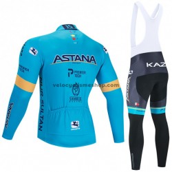 Tenue Maillot M/L + Collant à Bretelles 2020 Astana Pro Team M001
