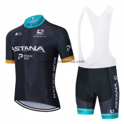 Tenue Maillot + Cuissard à Bretelles 2020 Astana Pro Team M002