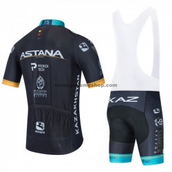 Tenue Maillot + Cuissard à Bretelles 2020 Astana Pro Team M002