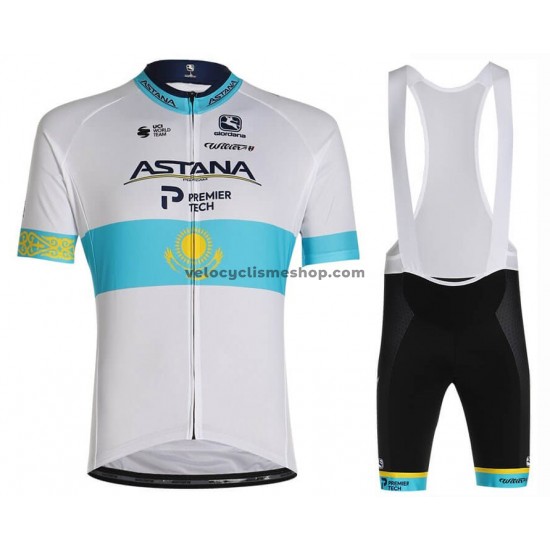 Tenue Maillot + Cuissard à Bretelles 2020 Astana Pro Team M003