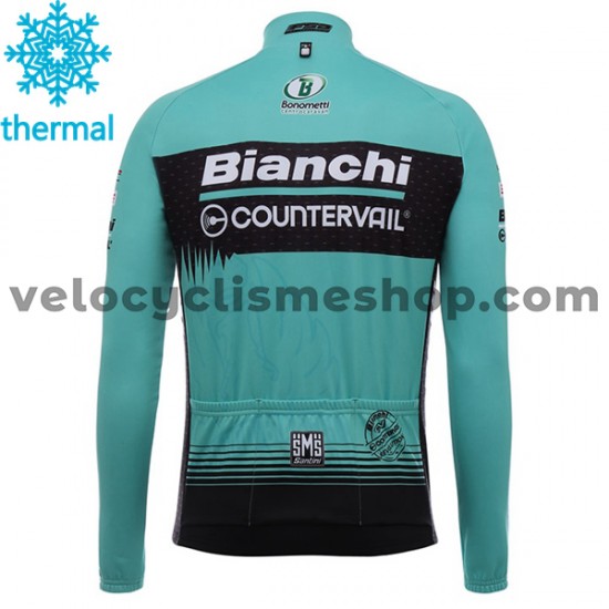 Tenue Maillot M/L + Collant à Bretelles 2017 Bianchi Countervail Hiver Thermal Fleece M001
