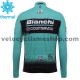 Tenue Maillot M/L + Collant à Bretelles 2017 Bianchi Countervail Hiver Thermal Fleece M001