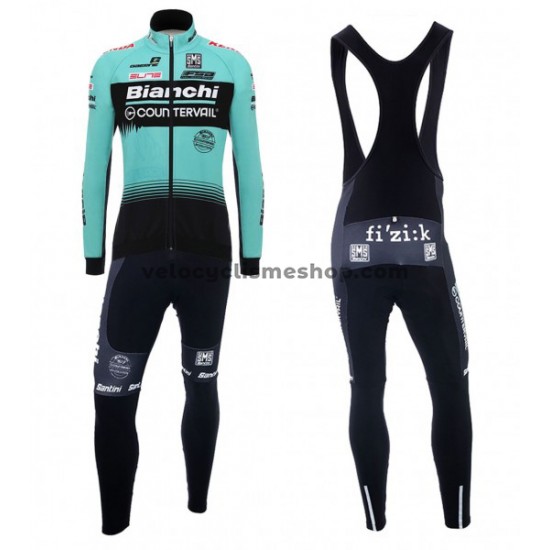 Tenue Maillot M/L + Collant à Bretelles 2018 Bianchi Countervail M001