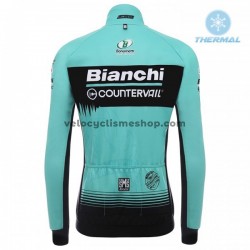 Maillot Cyclisme 2018 Bianchi Countervail Hiver Thermal Fleece M001