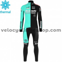 Tenue Maillot M/L + Collant à Bretelles 2020 Bianchi Countervail Hiver Thermal Fleece M001