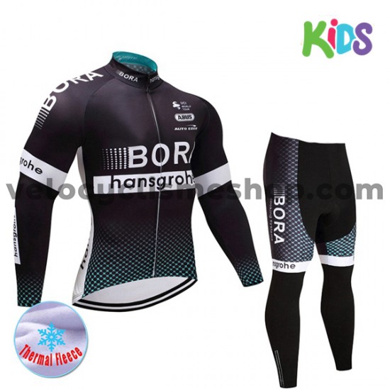 Tenue Maillot M/L + Collant Long 2017 Bora-Hansgrohe Enfant Hiver Thermal Fleece M001