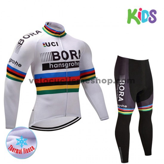 Tenue Maillot M/L + Collant Long 2017 Bora-Hansgrohe Enfant Hiver Thermal Fleece M002
