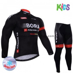 Tenue Maillot M/L + Collant Long 2017 Bora-Hansgrohe Enfant Hiver Thermal Fleece M003